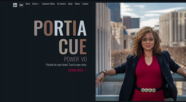 Portia Cue branding by Celia Siegel Management